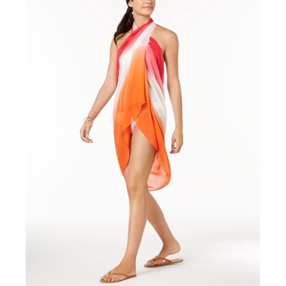 Calvin Klein Womens Ombre Sarong Cover-Up & Scarf